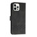 iPhone 13 Pro Max Cubic Skin Feel Flip Leather Phone Case - Black
