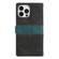 iPhone 13 Pro Max Grid Stitching Leather Phone Case with Lanyard - Black