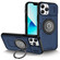 iPhone 13 Pro Max Sliding Camshield TPU Hybrid PC Magnetic Holder Phone Case - Dark Blue