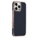 iPhone 13 Pro Max Electroplating Soft Side Sticker Leather MagSafe Phone Case - Black