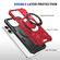 iPhone 13 Pro Max MagSafe Magnetic Shockproof Phone Case with Ring Holder - Red