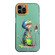 iPhone 13 Pro Max Cartoon Animal Graffiti PC + TPU Phone Case - Blue Cat