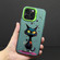 iPhone 13 Pro Max Color Ink Frosted PC+TPU Phone Case - Black Cat