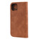 iPhone 13 Pro Max Skin Feel Splicing Leather Phone Case - Brown
