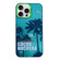 iPhone 13 Pro Max Creative Oil Painting Colorful Sunset Scenery TPU + PC Shockproof Phone Case - Green Coconut Tree