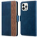 iPhone 13 Pro Max Stitching Magnetic RFID Leather Case - Royal Blue