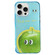 iPhone 13 Pro Max Fruit Pattern PC + TPU Transparent Phone Case - Green Apple