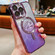 iPhone 13 Pro Max Dual-Love Feather Gradient Glitter Magsafe TPU Phone Case - Purple