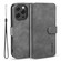 iPhone 13 Pro Max DG.MING Retro Oil Side Horizontal Flip Leather Case with Holder & Card Slots & Wallet - Grey