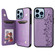 iPhone 13 Pro Max Six Cats Embossing Pattern Shockproof Phone Case - Purple