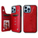 iPhone 13 Pro Max Six Cats Embossing Pattern Shockproof Phone Case - Red