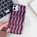iPhone 13 Pro Max Plating 3D Water Wave Texture Phone Case - Purple
