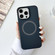 iPhone 13 Pro Max Metal Frame Liquid Silicone MagSafe Phone Case - Graphite Black