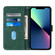 iPhone 13 Pro Max Crossbody 3D Embossed Flip Leather Phone Case - Dark Green