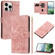 iPhone 13 Pro Max Tulips Embossed Leather Phone Case with Lanyard - Pink