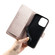 iPhone 13 Pro Max Ring Buckle Rhombic Leather Phone Case - Rose Gold