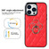 iPhone 13 Pro Max Rhombic PU Leather Phone Case with Ring Holder - Red