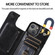 iPhone 13 Pro Max Double Buckle Shockproof PU Protective Case with Card Slots & Holder - Black