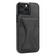 iPhone 13 Pro Max Ultra-thin Shockproof Protective Case with Holder & Metal Magnetic Function - Black