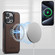 iPhone 13 Pro Max Suteni G1 Cross Texture MagSafe Phone Case - Brown
