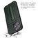 iPhone 13 Pro Max Fierre Shann Full Coverage Protective Leather Case with Holder & Card Slot - Green
