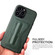 iPhone 13 Pro Max Fierre Shann Full Coverage Protective Leather Case with Holder & Card Slot - Green