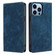 iPhone 13 Pro Max RFID Anti-theft Brush Magnetic Leather Phone Case - Blue