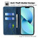iPhone 13 Pro Max RFID Anti-theft Brush Magnetic Leather Phone Case - Blue