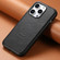 iPhone 13 Pro Max Denior Cowhide Texture Leather MagSafe Phone Case - Black