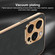 iPhone 13 Pro Max Electroplating Lambskin Leather Phone Case - Black