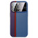 iPhone 13 Pro Max Large Window Carbon Fiber Shockproof Phone Case - Purple Blue