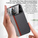 iPhone 13 Pro Max Large Window Carbon Fiber Shockproof Phone Case - Purple Blue