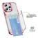 iPhone 13 Pro Max Card Holder Acrylic Hybrid TPU Phone Case - Transparent Pink