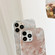 iPhone 13 Pro Max 2 in 1 Detachable Marble Pattern Phone Case - Black White