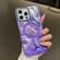 iPhone 13 Pro Max Plating Gradient Glacier Texture MagSafe Phone Case - Purple