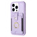 iPhone 13 Pro Max BF27 Metal Ring Card Bag Holder Phone Case - Purple