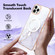 iPhone 13 Pro Max Marble Pattern Dual-side IMD Magsafe TPU Phone Case - White 006