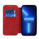 iPhone 13 Pro Max Knight Magnetic Suction Leather Phone Case - Red