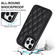 iPhone 13 Pro Max Double Buckle Rhombic PU Leather Phone Case - Black