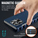 iPhone 13 Pro Max Magnetic Napa Texture Leather Phone Case with Holder - Blue