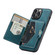 iPhone 13 Pro Max JEEHOOD Retro Magnetic Detachable Protective Case with Wallet & Card Slot & Holder - Blue