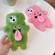 iPhone 13 Pro Max 3D Magnetic Long Tongue Monster Plush Phone Case - Pink