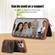 iPhone 13 Pro Max Zipper Card Bag Back Cover Phone Case - Brown