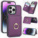 iPhone 13 Pro Max RFID Anti-theft Card Ring Holder Phone Case - Dark Purple