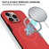 iPhone 13 Pro Max Shockproof MagSafe Armor PC Hybrid TPU Phone Case - Red+Black