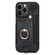 iPhone 13 Pro Max Retro Skin-feel Ring Multi-card Wallet Phone Case - Black