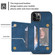 iPhone 13 Pro Max Zipper Card Holder Phone Case - Blue