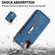 iPhone 13 Pro Max Zipper Card Holder Phone Case - Blue
