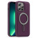 iPhone 13 Pro Max Silver Shield MagSafe Holder Shockproof Phone Case - Purple