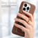 iPhone 13 Pro Max Litchi Leather Oil Edge Ring Card Back Phone Case - Jujube apricot